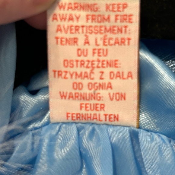 Princess Dress Blue With Cloak Faux Velvet/fur Size 11-12 Girls - Picture 13 of 15